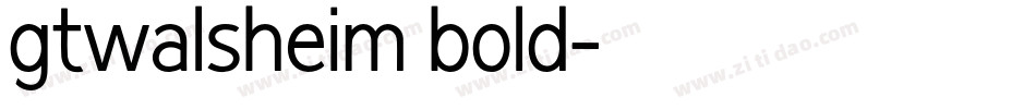 gtwalsheim bold字体转换